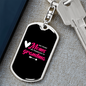 Best Moms Get Promoted Keychain Stainless Steel or 18k Gold Dog Tag Keyring-Express Your Love Gifts