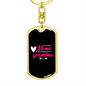 Best Moms Get Promoted Keychain Stainless Steel or 18k Gold Dog Tag Keyring-Express Your Love Gifts