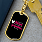 Best Moms Get Promoted Keychain Stainless Steel or 18k Gold Dog Tag Keyring-Express Your Love Gifts