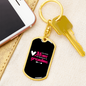 Best Moms Get Promoted Keychain Stainless Steel or 18k Gold Dog Tag Keyring-Express Your Love Gifts