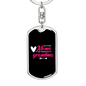 Best Moms Get Promoted Keychain Stainless Steel or 18k Gold Dog Tag Keyring-Express Your Love Gifts