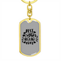 Best Mother-in Law Ever Mom Keychain Stainless Steel or 18k Gold Dog Tag Keyring-Express Your Love Gifts