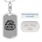 Best Mother-in Law Ever Mom Keychain Stainless Steel or 18k Gold Dog Tag Keyring-Express Your Love Gifts