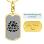 Best Mother-in Law Ever Mom Keychain Stainless Steel or 18k Gold Dog Tag Keyring-Express Your Love Gifts