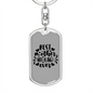 Best Mother-in Law Ever Mom Keychain Stainless Steel or 18k Gold Dog Tag Keyring-Express Your Love Gifts