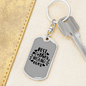 Best Mother-in Law Ever Mom Keychain Stainless Steel or 18k Gold Dog Tag Keyring-Express Your Love Gifts