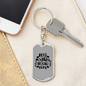 Best Mother-in Law Ever Mom Keychain Stainless Steel or 18k Gold Dog Tag Keyring-Express Your Love Gifts