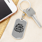 Best Mother-in Law Ever Mom Keychain Stainless Steel or 18k Gold Dog Tag Keyring-Express Your Love Gifts