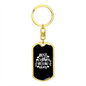 Best Mother-in Law Ever White Mom Keychain Stainless Steel or 18k Gold Dog Tag Keyring-Express Your Love Gifts