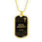 Best Naval Architect In The Galaxy Necklace Stainless Steel or 18k Gold Dog Tag w 24"-Express Your Love Gifts