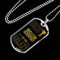 Best Nuclear Scientist In The Galaxy Necklace Stainless Steel or 18k Gold Dog Tag w 24"-Express Your Love Gifts