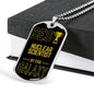 Best Nuclear Scientist In The Galaxy Necklace Stainless Steel or 18k Gold Dog Tag w 24"-Express Your Love Gifts