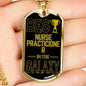 Best Nurse Practicioner In The Galaxy Necklace Stainless Steel or 18k Gold Dog Tag w 24"-Express Your Love Gifts