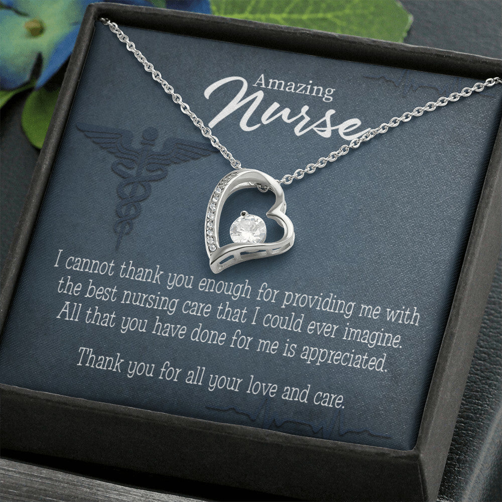 Best Nursing Care Healthcare Medical Worker Nurse Appreciation Gift Forever Necklace w Message Card-Express Your Love Gifts
