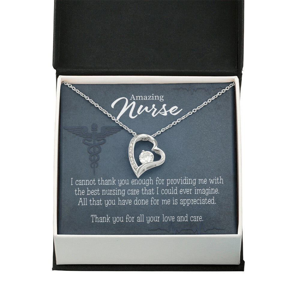 Best Nursing Care Healthcare Medical Worker Nurse Appreciation Gift Forever Necklace w Message Card-Express Your Love Gifts