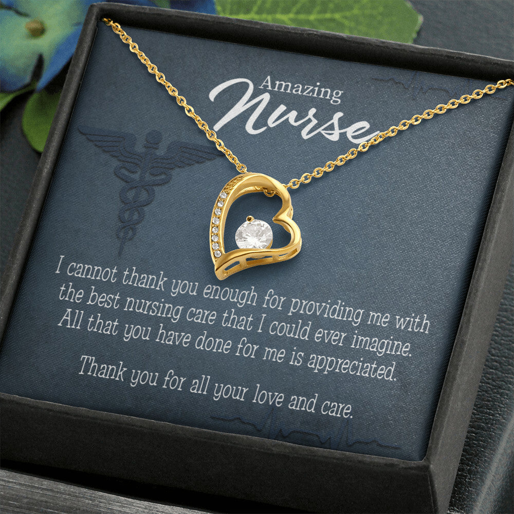 Best Nursing Care Healthcare Medical Worker Nurse Appreciation Gift Forever Necklace w Message Card-Express Your Love Gifts