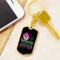 Best One Mom Keychain Stainless Steel or 18k Gold Dog Tag Keyring-Express Your Love Gifts
