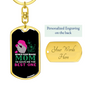 Best One Mom Keychain Stainless Steel or 18k Gold Dog Tag Keyring-Express Your Love Gifts