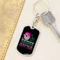 Best One Mom Keychain Stainless Steel or 18k Gold Dog Tag Keyring-Express Your Love Gifts