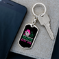 Best One Mom Keychain Stainless Steel or 18k Gold Dog Tag Keyring-Express Your Love Gifts