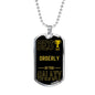 Best Orderly In The Galaxy Necklace Stainless Steel or 18k Gold Dog Tag w 24"-Express Your Love Gifts