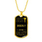 Best Orderly In The Galaxy Necklace Stainless Steel or 18k Gold Dog Tag w 24"-Express Your Love Gifts