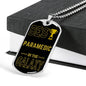 Best Paramedic In The Galaxy Necklace Stainless Steel or 18k Gold Dog Tag w 24"-Express Your Love Gifts