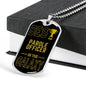 Best Parole Officer In The Galaxy Necklace Stainless Steel or 18k Gold Dog Tag w 24"-Express Your Love Gifts