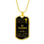 Best PE Teacher In The Galaxy Necklace Stainless Steel or 18k Gold Dog Tag w 24"-Express Your Love Gifts