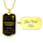 Best Personal Trainer In The Galaxy Necklace Stainless Steel or 18k Gold Dog Tag w 24"-Express Your Love Gifts