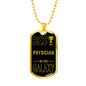 Best Physician In The Galaxy Necklace Stainless Steel or 18k Gold Dog Tag w 24"-Express Your Love Gifts