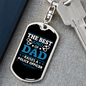 Best Police Dad Keychain Stainless Steel or 18k Gold Dog Tag Keyring-Express Your Love Gifts