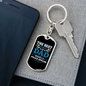 Best Police Dad Keychain Stainless Steel or 18k Gold Dog Tag Keyring-Express Your Love Gifts