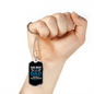 Best Police Dad Necklace Stainless Steel or 18k Gold Dog Tag 24"-Express Your Love Gifts