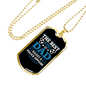 Best Police Dad Necklace Stainless Steel or 18k Gold Dog Tag 24"-Express Your Love Gifts