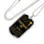 Best Postmaster In The Galaxy Necklace Stainless Steel or 18k Gold Dog Tag w 24"-Express Your Love Gifts