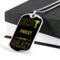 Best Priest In The Galaxy Necklace Stainless Steel or 18k Gold Dog Tag w 24"-Express Your Love Gifts