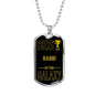 Best Rabbi In The Galaxy Necklace Stainless Steel or 18k Gold Dog Tag w 24"-Express Your Love Gifts