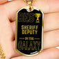 Best Sheriff Deputy Stainless Steel or 18k Gold Dog Tag 24" Chain-Express Your Love Gifts