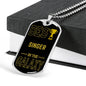 Best Singer In The Galaxy Necklace Stainless Steel or 18k Gold Dog Tag w 24"-Express Your Love Gifts