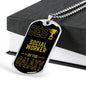 Best Social Worker In The Galaxy Necklace Stainless Steel or 18k Gold Dog Tag w 24"-Express Your Love Gifts
