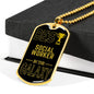 Best Social Worker In The Galaxy Necklace Stainless Steel or 18k Gold Dog Tag w 24"-Express Your Love Gifts