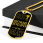 Best Software Developer In The Galaxy Necklace Stainless Steel or 18k Gold Dog Tag w 24"-Express Your Love Gifts