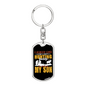Best Son Hunter'S Keychain Gift Stainless Steel or 18k Gold Dog Tag Keyring-Express Your Love Gifts