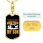 Best Son Hunter'S Keychain Gift Stainless Steel or 18k Gold Dog Tag Keyring-Express Your Love Gifts
