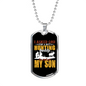 Best Son Hunting Necklace Stainless Steel or 18k Gold Dog Tag 24" Chain-Express Your Love Gifts