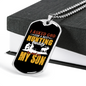 Best Son Hunting Necklace Stainless Steel or 18k Gold Dog Tag 24" Chain-Express Your Love Gifts