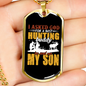 Best Son Hunting Necklace Stainless Steel or 18k Gold Dog Tag 24" Chain-Express Your Love Gifts