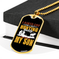 Best Son Hunting Necklace Stainless Steel or 18k Gold Dog Tag 24" Chain-Express Your Love Gifts