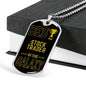 Best Stock Trader In The Galaxy Necklace Stainless Steel or 18k Gold Dog Tag w 24"-Express Your Love Gifts